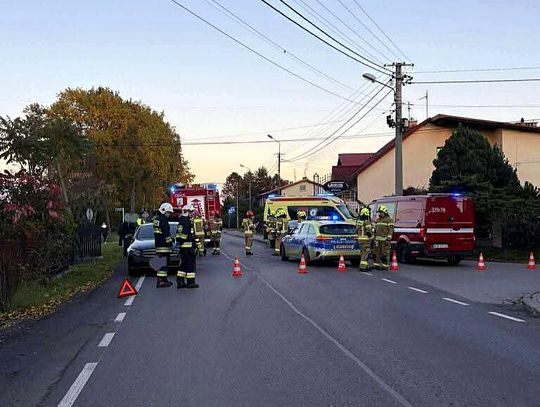 Libertów, wypadek drogowy, powiat krakowski, na sygnale, akcja ratownicza, ratunkowa, wypadek, straż pożarna, pogotowie ratunkowe