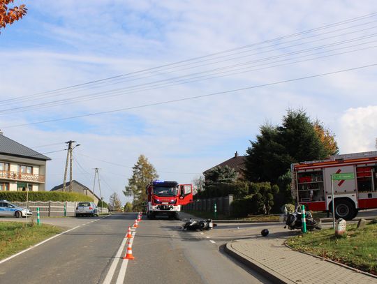 Zderzenie dwójki motocyklistów w Polance Wielkiej [ZDJĘCIA]