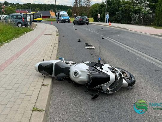 Tarnów, wypadek, wypadek motocyklisty, , ul krzyska w Tarnowie, akcja ratunkowa, akcja ratownicza, akcja służb