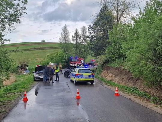 Na zdjęciu miejsce wypadku na terenie miejscowości Michałówka