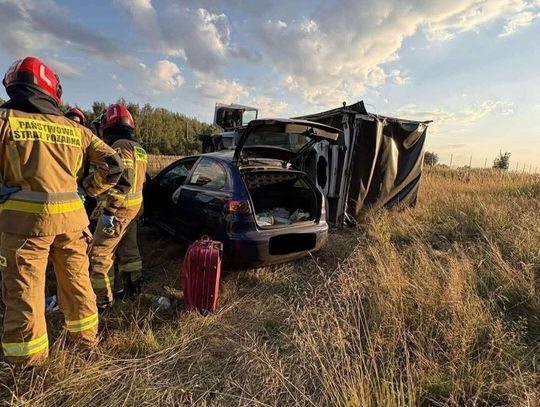 Zderzenie osobówki z samochodem dostawczym na A4 w powiecie bocheńskim [FOTO]