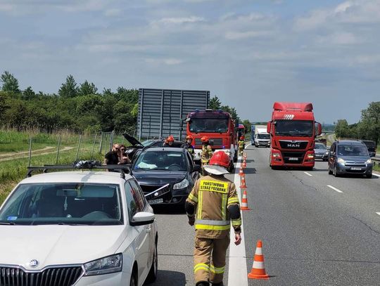 Zderzenie samochodów na krakowskim odcinku autostrady A4 [FOTO]