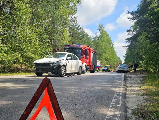 Na zdjęciu miejsce wypadku na drodze z Bukowna do Olkusza