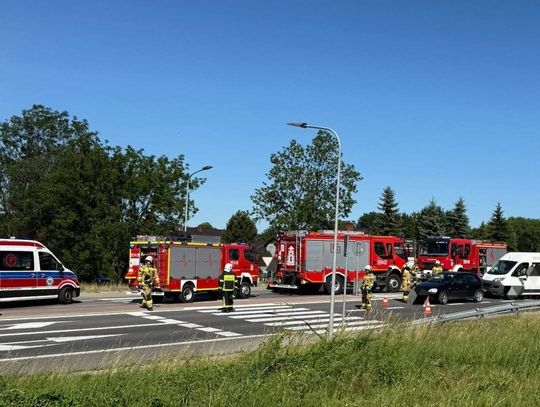 wypadek Mucharz DK28, zderzenie Mucharz, DK28 zablokowana, LPR Mucharz, wypadek samochody Mucharz