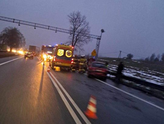 Miejsce wypadku na drodze krajowej DK94 w Czajowicach