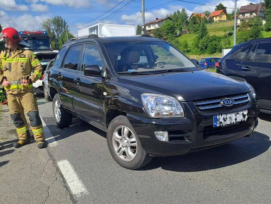wypadek Rabka-Zdrój, zderzenie samochodów Rabka-Zdrój, kolizja Rabka-Zdrój, utrudnienia w ruchu Rabka-Zdrój, DK28 wypadek, ulica Sądecka wypadek, wypadek 18 sierpnia Rabka-Zdrój