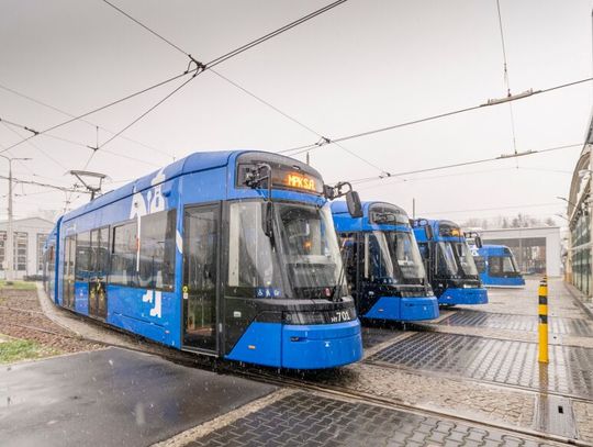 Na zdjęciu tramwaje MPK w Krakowie