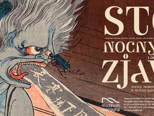 Zobacz, jak duchy Japonii i Europy wychodzą z cienia! Wystawa „Sto Nocnych Zjaw” w Manggha szokuje i inspiruje – nie przegap, bo potrwa tylko do końca lata! Plakat wydarzenia