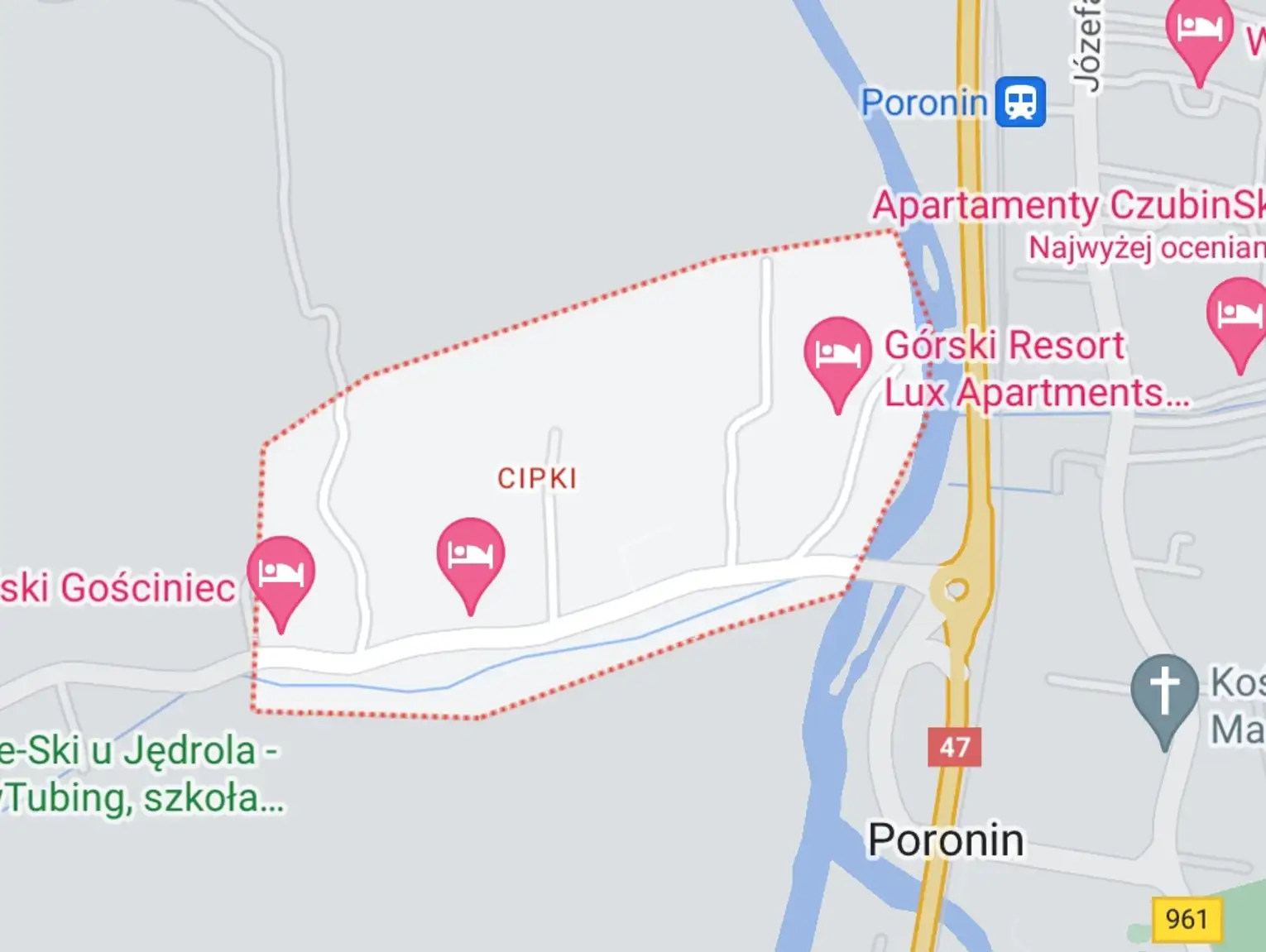 Osiedle Cipki znika z map Podhala, ale nie z Google Maps