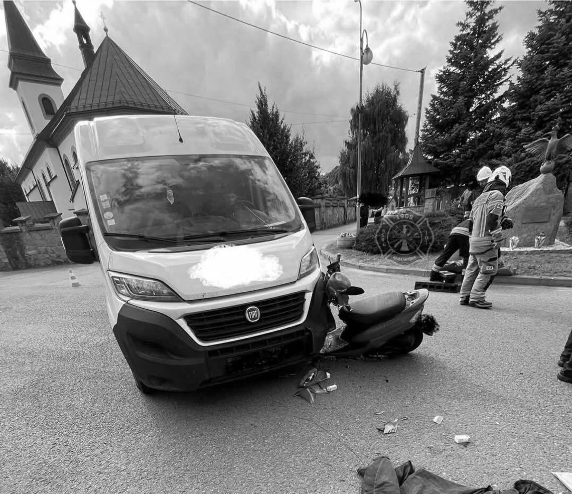 Raba Wyżna, wypadek drogowy, motocyklista, śmiertelny wypadek, tragiczny finał, Podhale, na sygnale, zderzenie z samochodem dostawczym