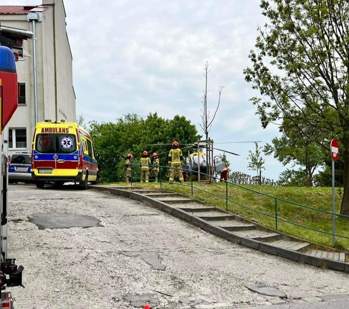 Akcja ratunkowa z udziałem śmigłowca LPR w Nowej Hucie