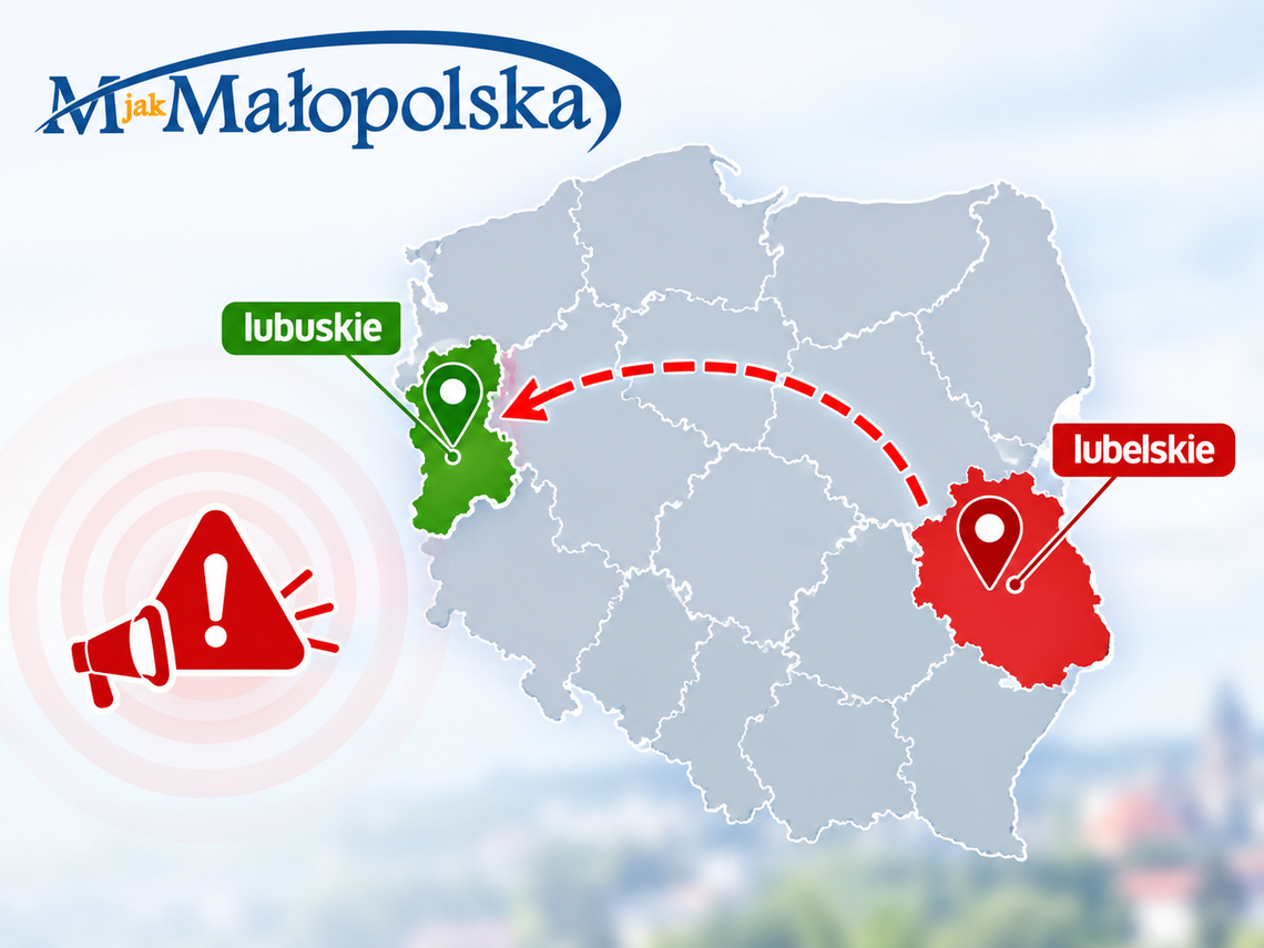 Alert RCB trafił nie tam, gdzie trzeba. Pomylili województwo lubelskie z lubuskim! Alert RCB trafił nie tam, gdzie trzeba. Pomylili województwo lubelskie z lubuskim!