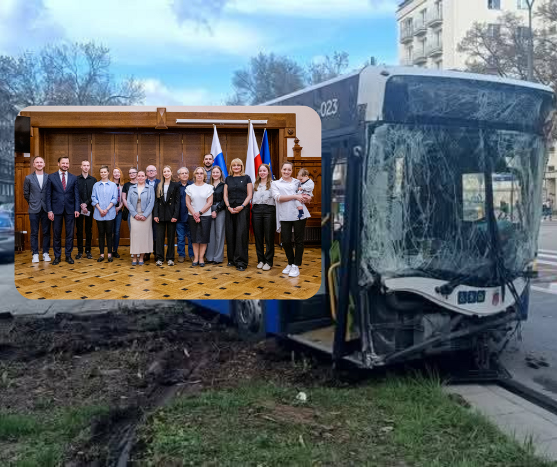 wypadek Nowa Huta, bohaterowie Nowa Huta, prezydent Krakowa, Aleksander Miszalski, podziękowania, pomoc po wypadku, wypadek autobusu Kraków, 14 kwietnia, lokalna społeczność, solidarność, empatia, odwaga, Urząd Miasta Kraków