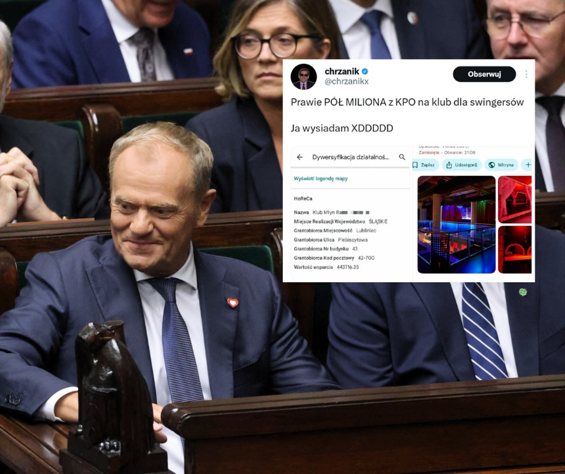 KPO, Krajowy Plan Odbudowy, dotacje, afera KPO, pieniądze z KPO, klub swingersów, HoReCa, dotacje dla firm, nieprawidłowości, prokuratura, PARP, Donald Tusk, afera jachty, pieniądze unijne, skandal KPO, dofinansowania, Lubliniec