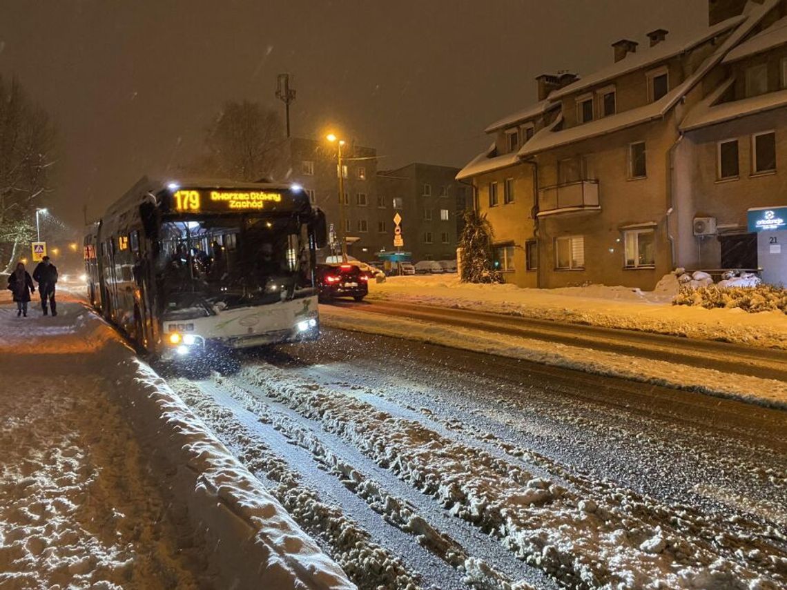 Na zdjęciu Kraków po intensywnych opadach śniegu