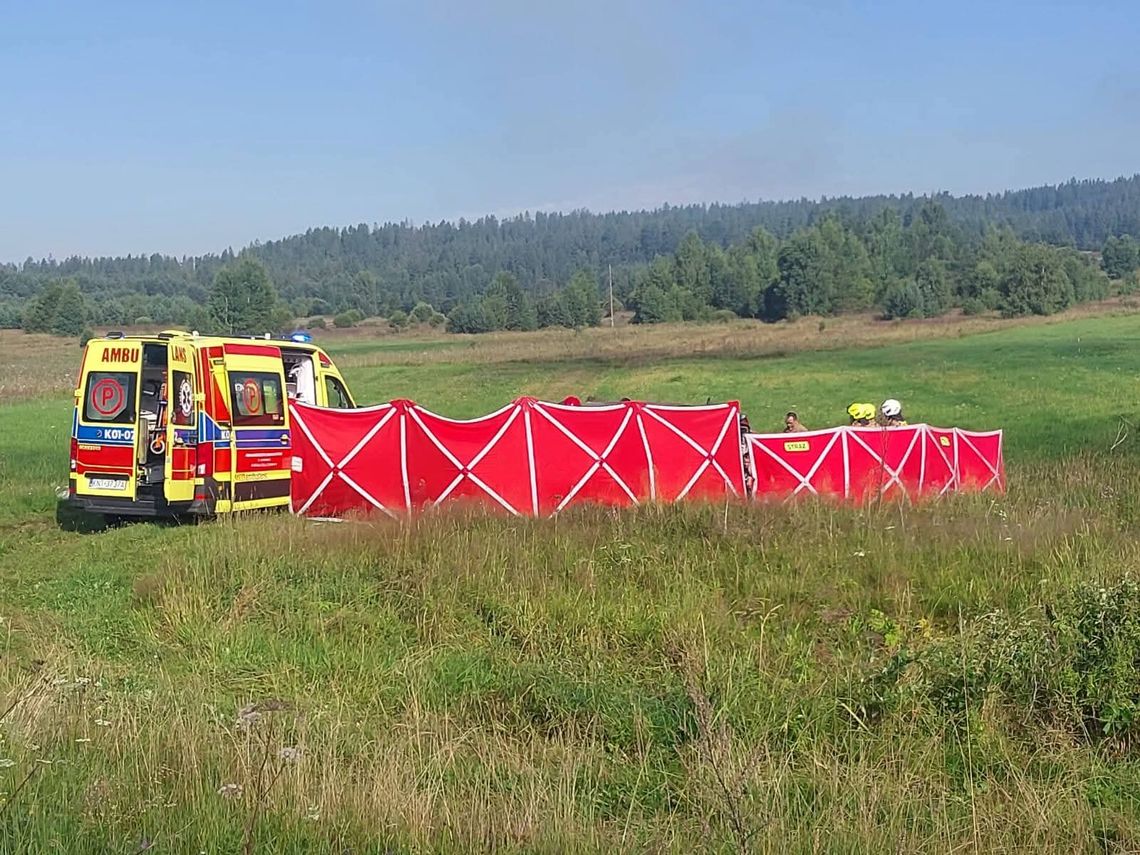 wypadek Lipnica Wielka, wypadek DW 962, śmiertelny wypadek Nowy Targ, tragedia na drodze, dachowanie samochodu