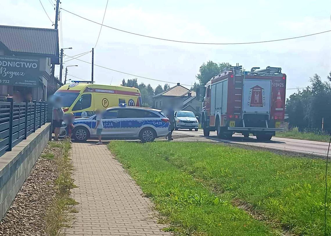 wypadek rowerzysty Bulowice, śmigłowiec LPR Bulowice, zasłabnięcie na rowerze, wypadek na rowerze