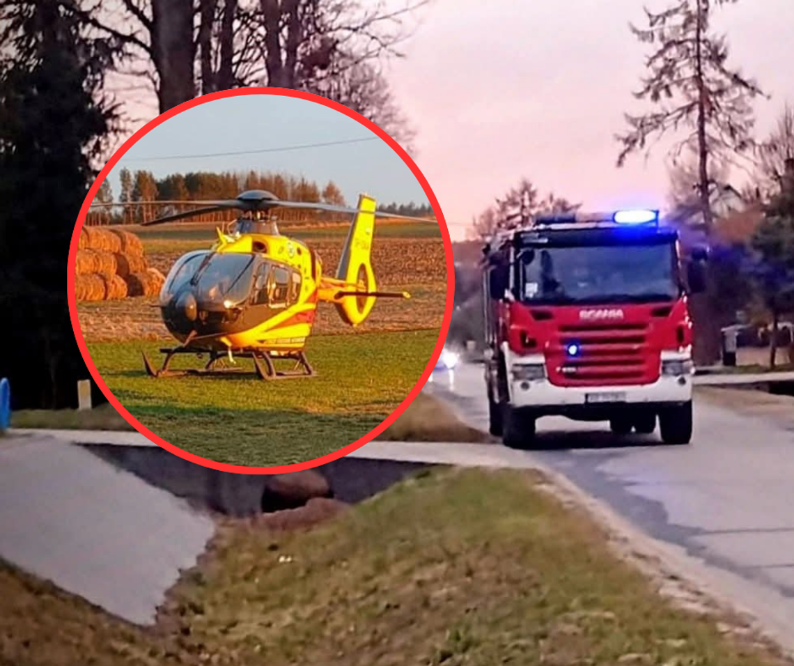 Sucha, powiat olkuski, na sygnale, śmigłowiec LPR, nagłe zatrzymanie krążenia, lotnicze pogotowie ratunkowe