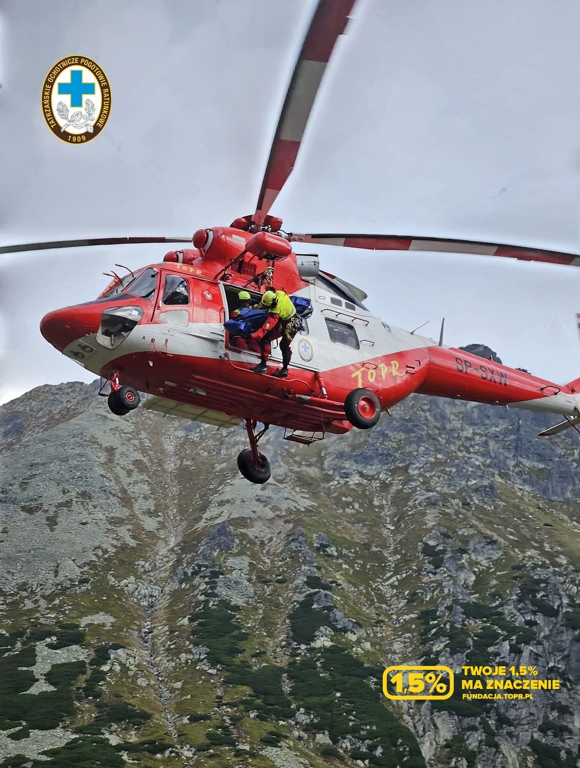 Dramatyczna akcja TOPR na Giewoncie. Piorun poraził grupę turystów pod szczytem Podhale, powiat tatrzańskie, Giewont, Tatry, na sygnale, akcja ratunkowa, TOPR, tatrzański ochotnicze pogotowie ratunkowe