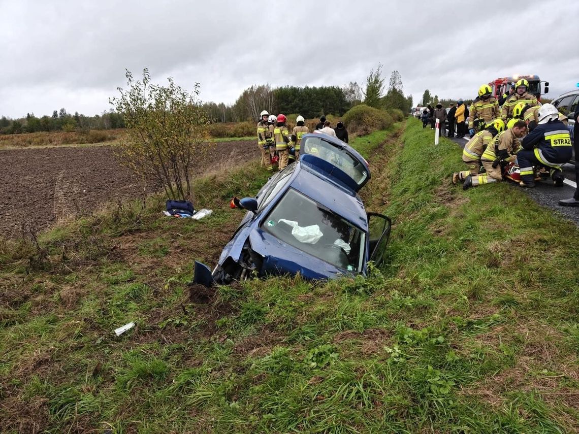Szczucin, Dąbrowa Tarnowska, wypadek na trasie ze Szczucina do Dąbrowy Tarnowskiej, troje nastolatków, trzy osoby ranne, Skrzynka