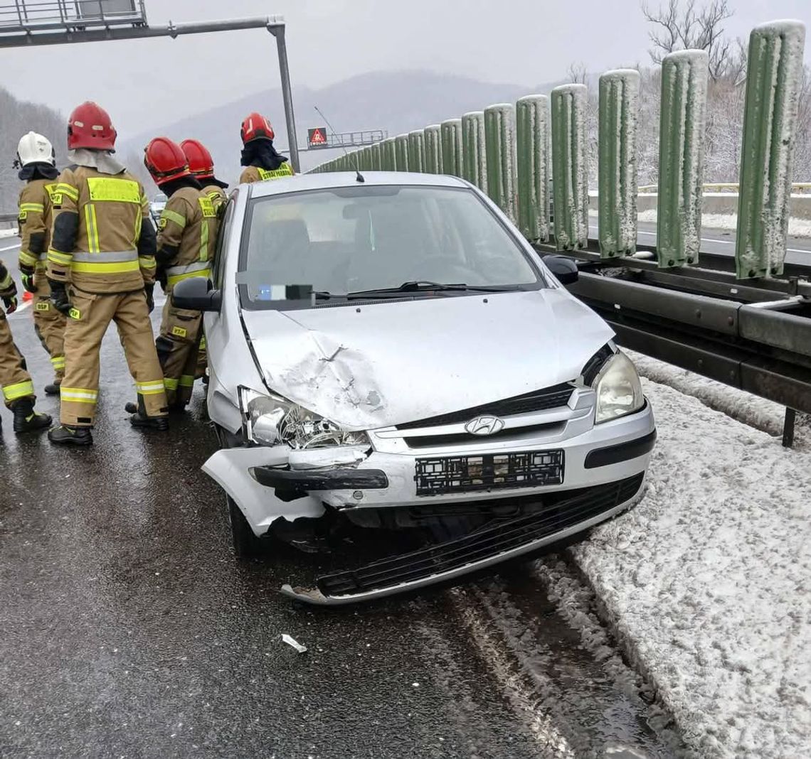 Dwie kolizje drogowe na Zakopiance w Pcimiu [ZDJĘCIA]