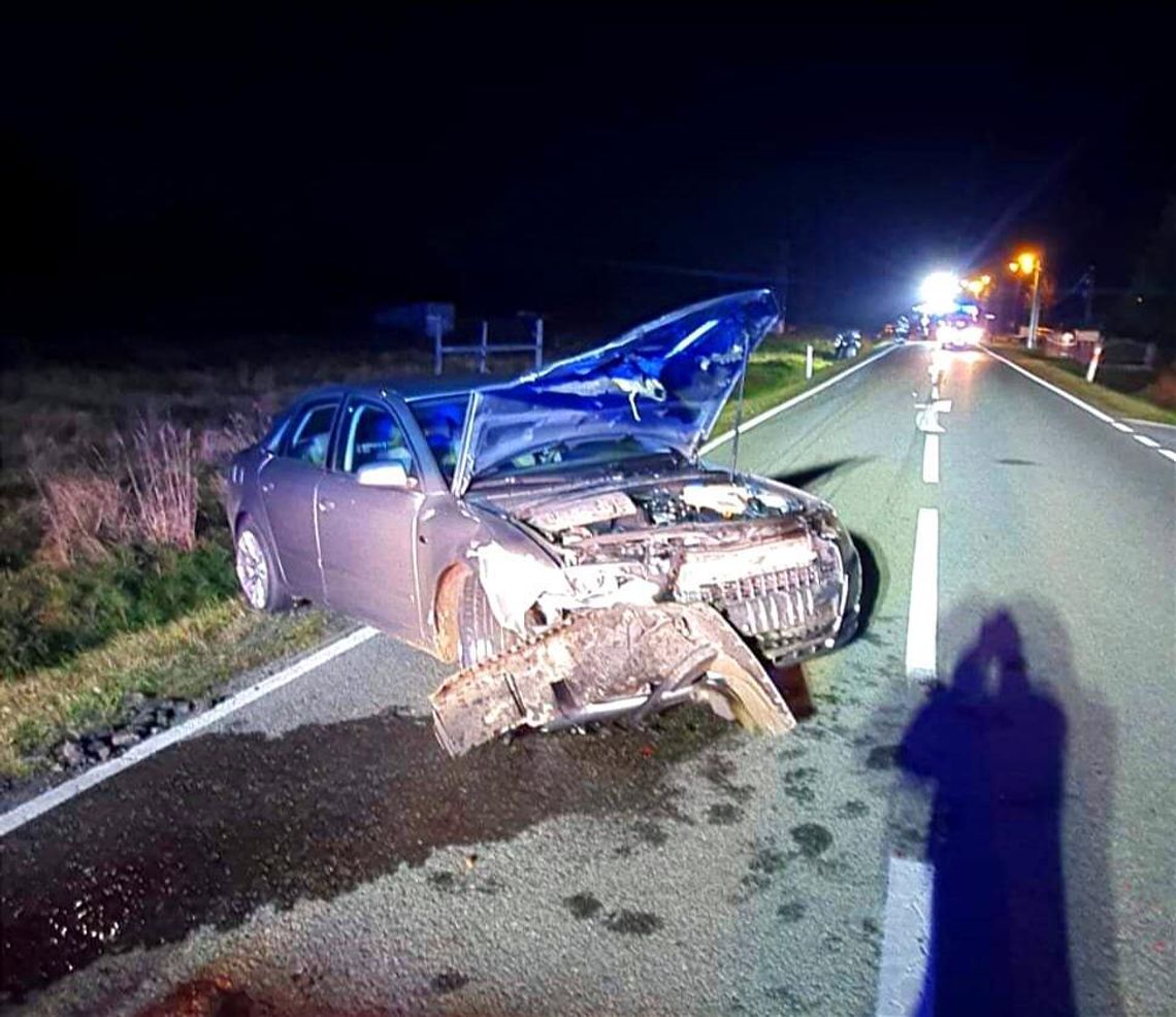 Groźny wypadek z dachowaniem w Jurgowie. Dwie osoby ranne