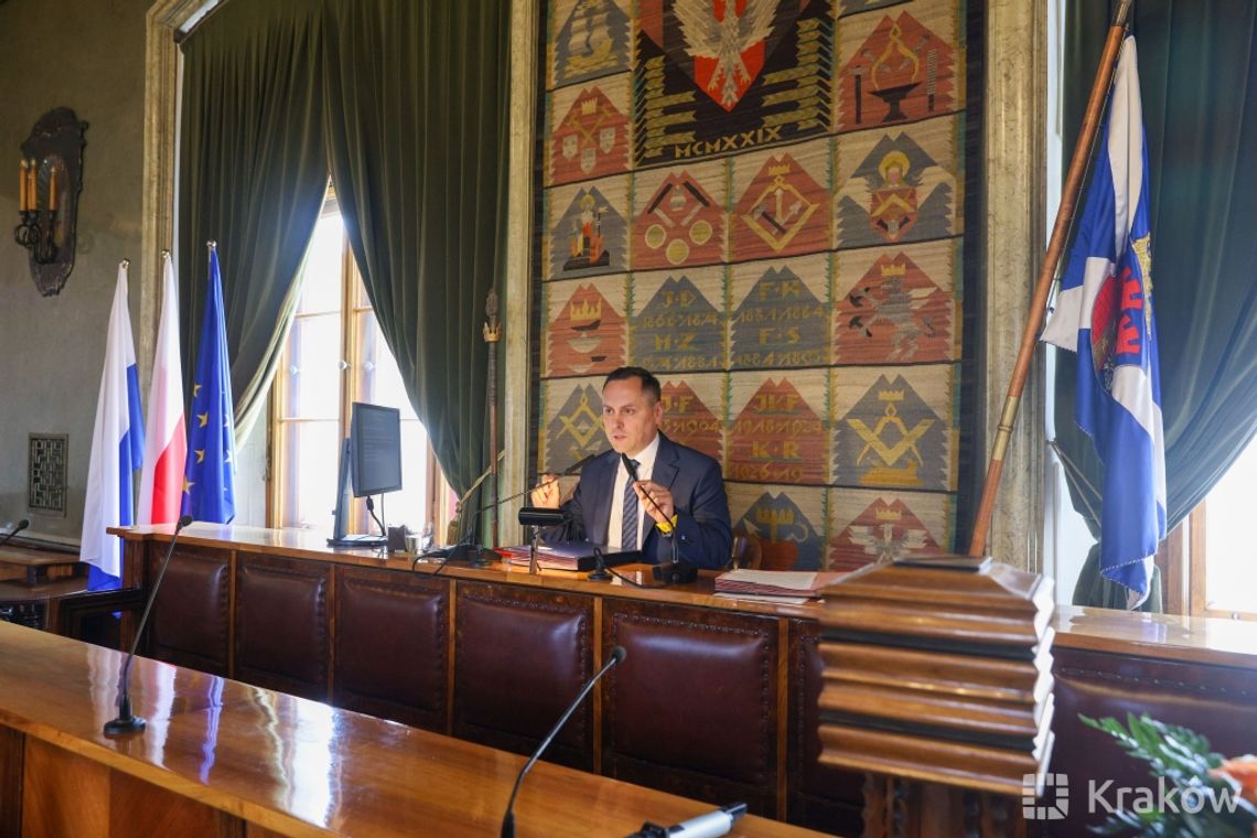 Na zdjęciu Jakub Kosek, przewodniczący Rady Miasta Krakowa