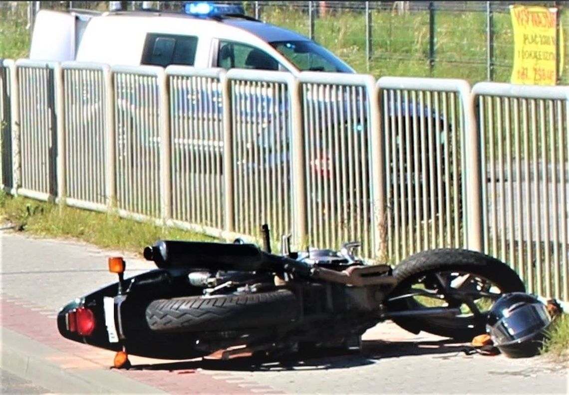 Kęty, wypadek motocyklisty, Spacerowa, policja