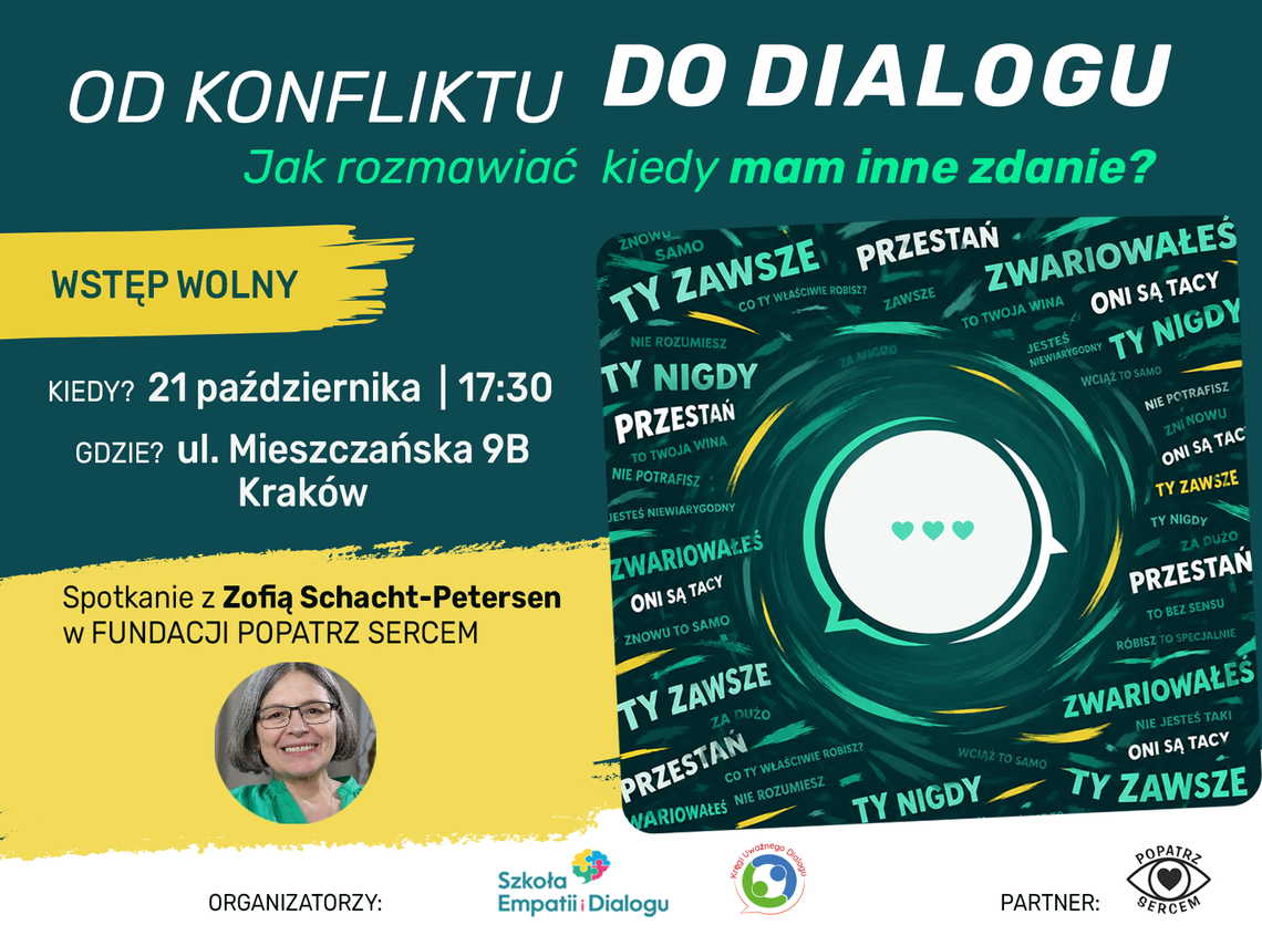 Konflikt nie musi dzielić. Spotkanie z Zofią Schacht-Petersen