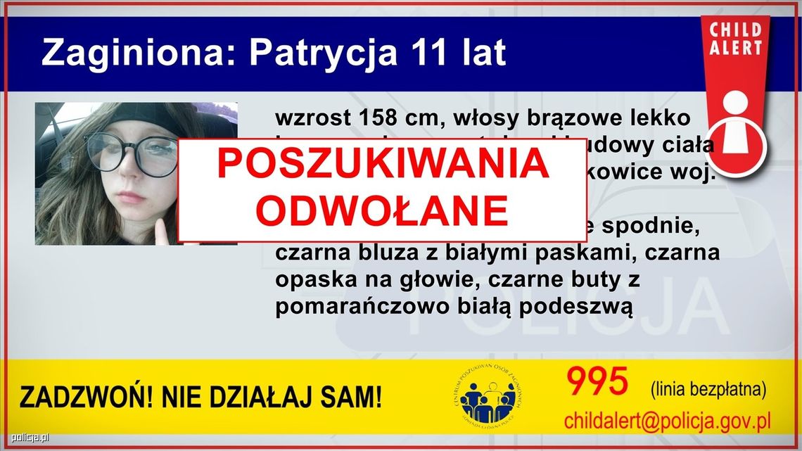 Child alert odwołany.