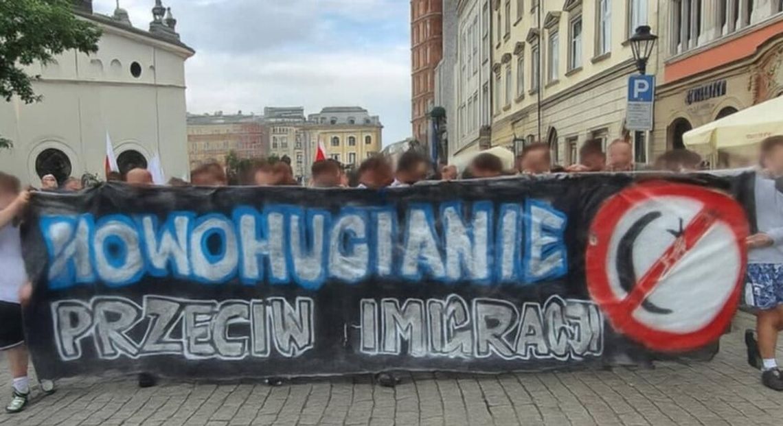 Nowohucianie przeciw imigracji.