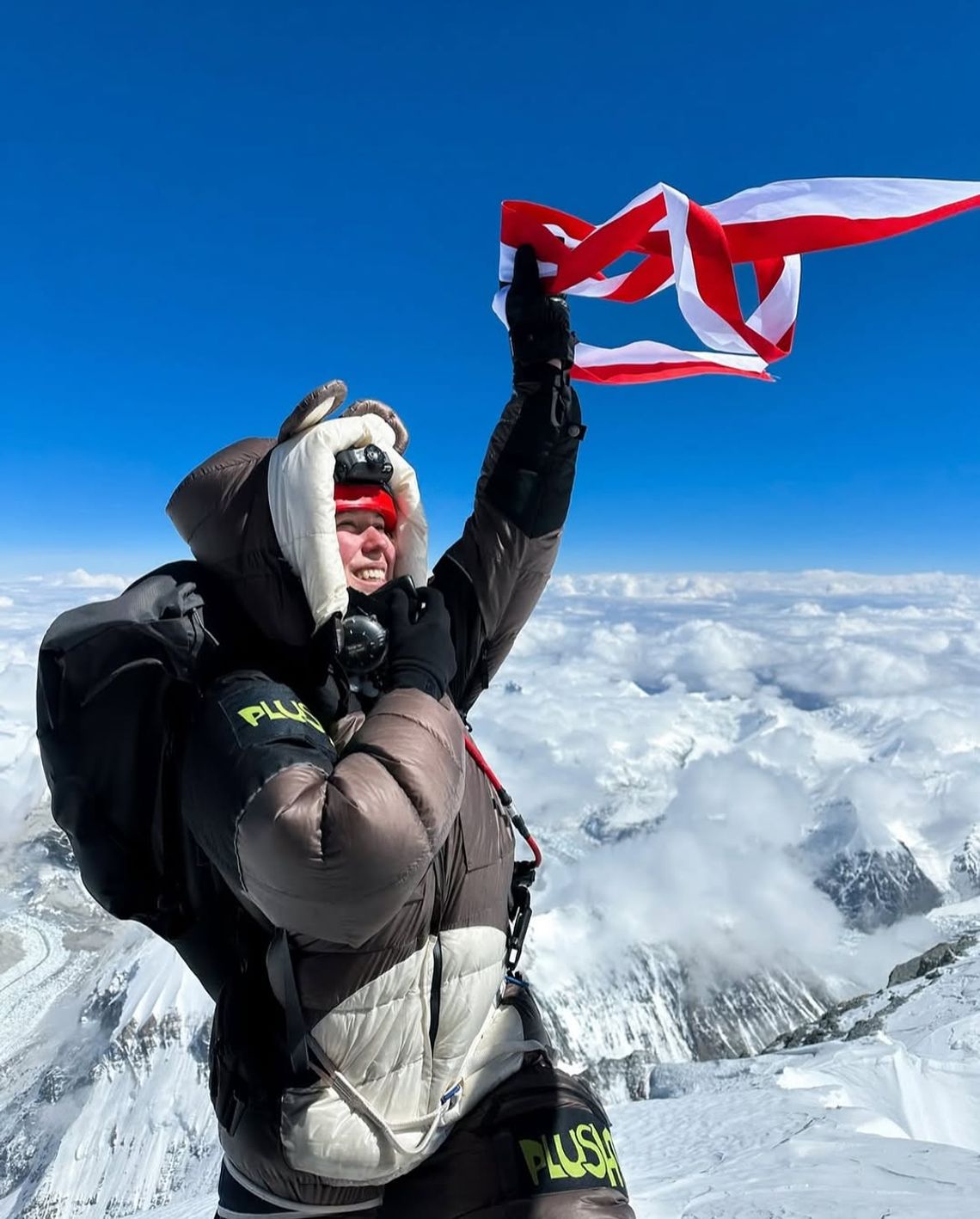 Zoja Skubis na szczycie Mount Everest