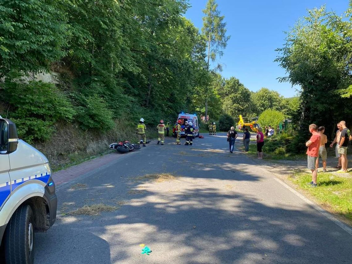 Krzyszkowice. Kolejna tragedia z udziałem motocyklisty [ZDJĘCIA]