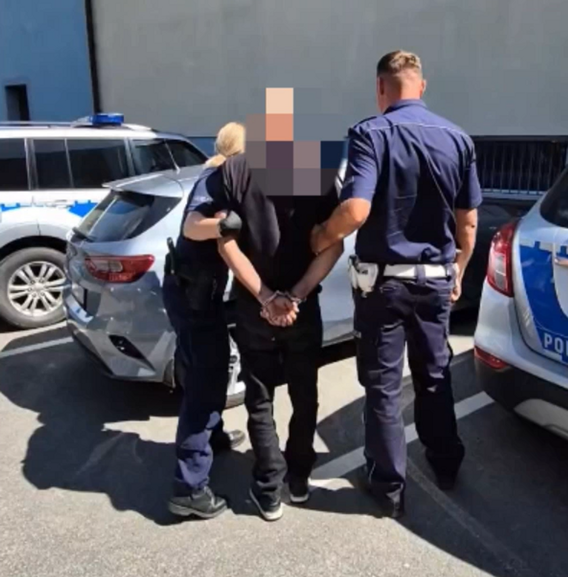 Zatrzymany przez policję.