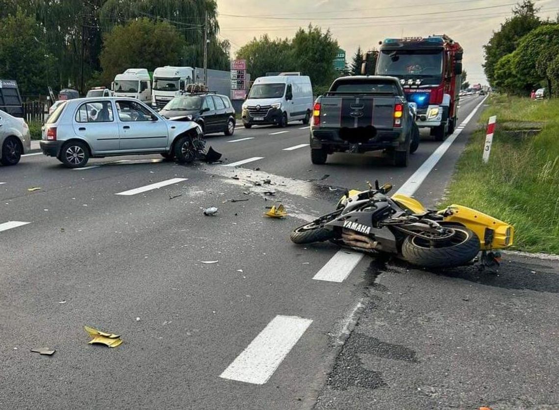 Dwóch motocyklistów zostało rannych w wypadkach na terenie powiatu krakowskiego