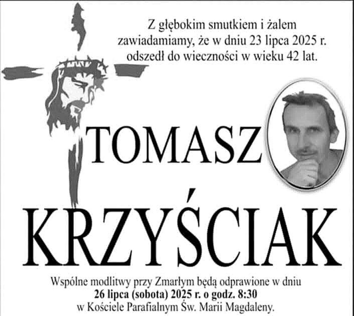 Tomasz Krzyściak, zmarł, dziennikarz, Góral Info, Rabka-Zdrój, pasja do kolei, fotoreporter, społecznik