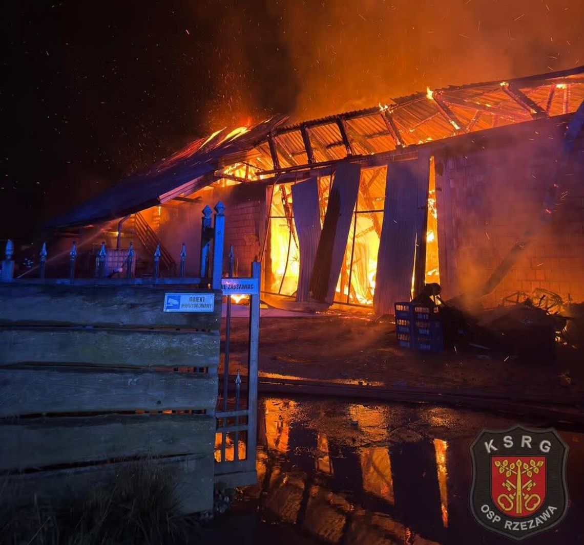 Krzeczów, pożar w Krzeczowie, straż pożarna, strażacy, akcja gaśnicza, Bochnia, powiat Bocheński, akcja ratunkowa