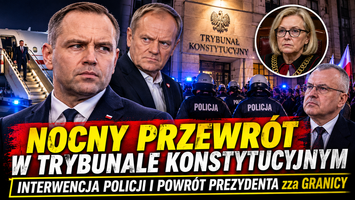 Nocny przewrót w Trybunale Konstytucyjnym. Interwencja policji i powrót Prezydenta zza granicy Nocny przewrót w Trybunale Konstytucyjnym. Interwencja policji i powrót Prezydenta zza granicy