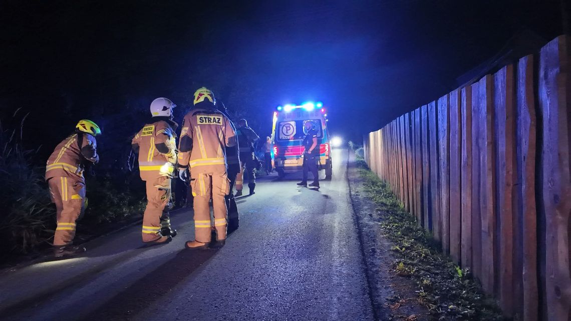 spadochroniarz wypadek Waksmund, wypadek spadochronowy, spadochroniarz ranny, ląduje w lesie, Waksmund ul. Gorczańska