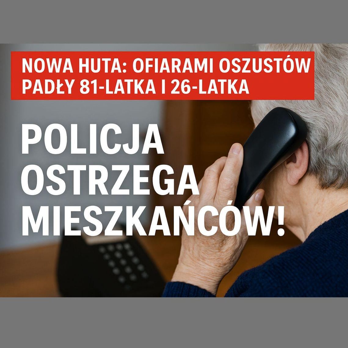 oszuści w Nowej Hucie, Nowa Huta, wyłudzenie pieniędzy, oszustwo seniorki, Kraków, seniorka
