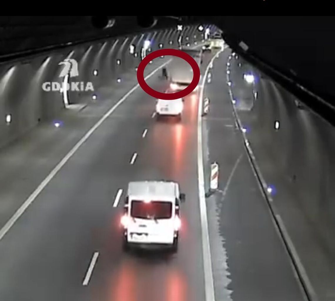 Zakopianka, tunel na Zakopiance, groźne zdarzenie w tunelu na Zakopiance, koło odpadło od ciężarówki w tunelu na Zakopiance, Podhale, film