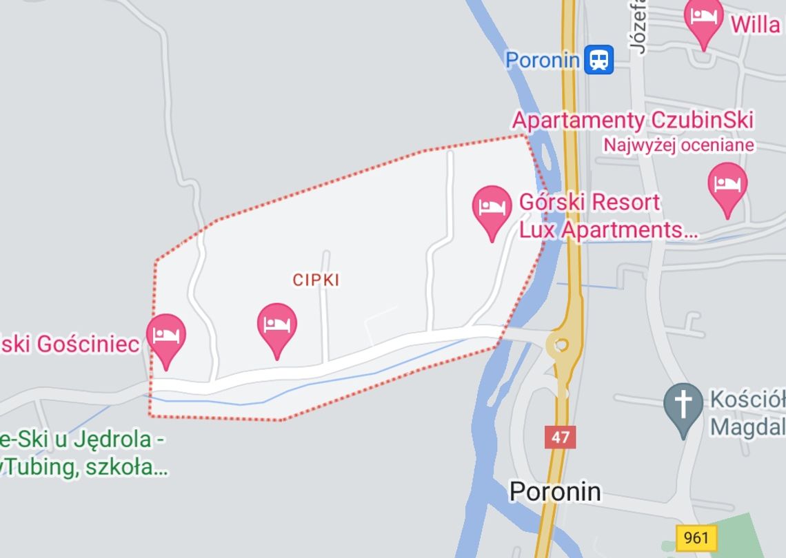 Osiedle Cipki znika z map Podhala, ale nie z Google Maps