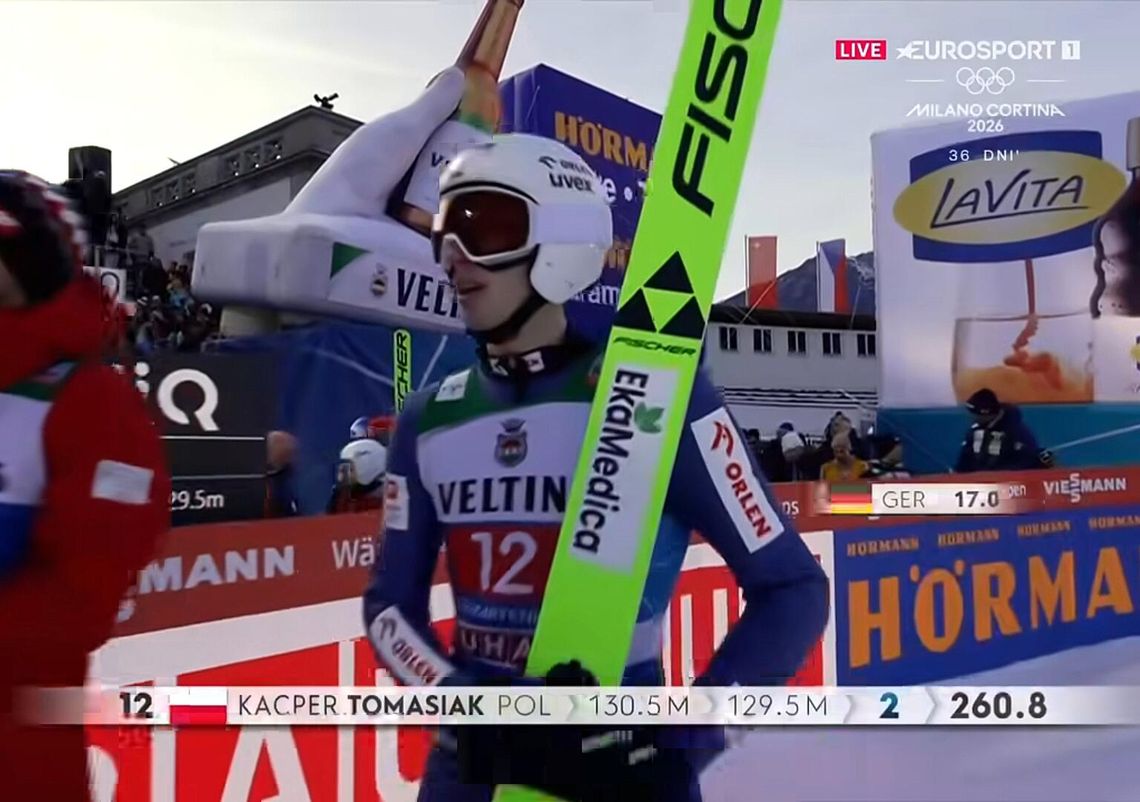 Ósme miejsce Kacpra Tomasiaka w Ga-Pa. Dobra forma Polaka w noworocznym konkursie Kacper Tomasiak, Garmisch Partenkirchen, turniej czterech skoczni, TCS, skoki narciarskie, Kamil Stoch, Maciej Kot, Polska