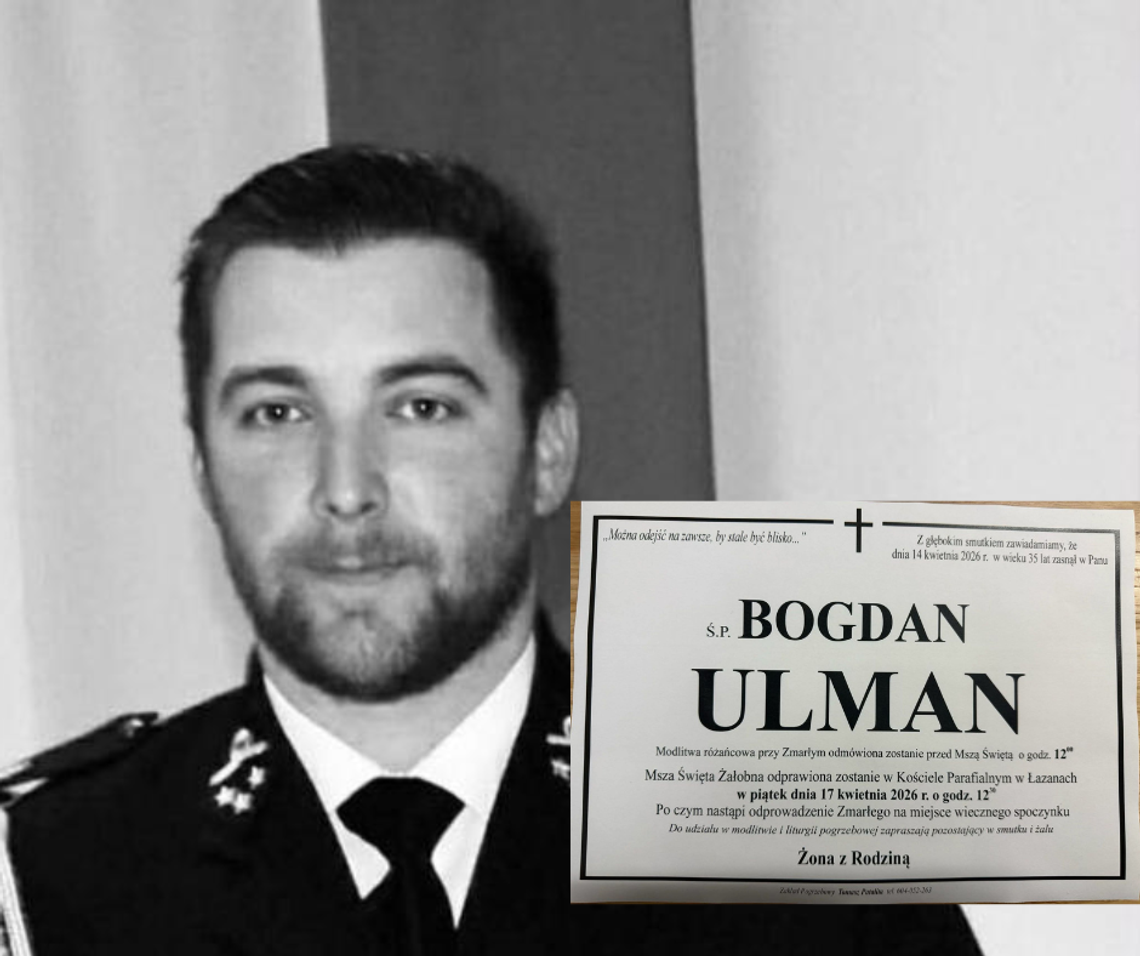 Ostatnie pożegnanie naczelnika i sołtysa. Znamy datę pogrzebu śp. Bogdana Ulmana Bogdan Ulman, naczelnik OSP trąbki, naczelnik z powiatu wielickiego, tragiczny wypadek naczelnika OSP, powiat wielicki, akcja ratunkowa, Biskupice