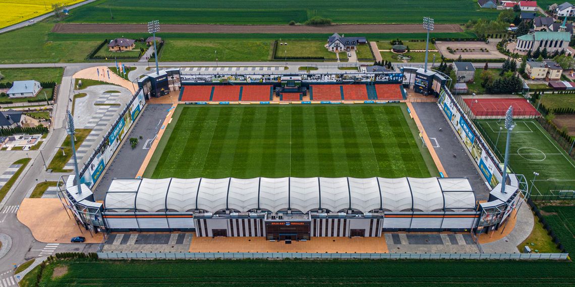 Na zdjęciu stadion w Niecieczy, na który nie zostaną wpuszczeni kibice Wisły Kraków