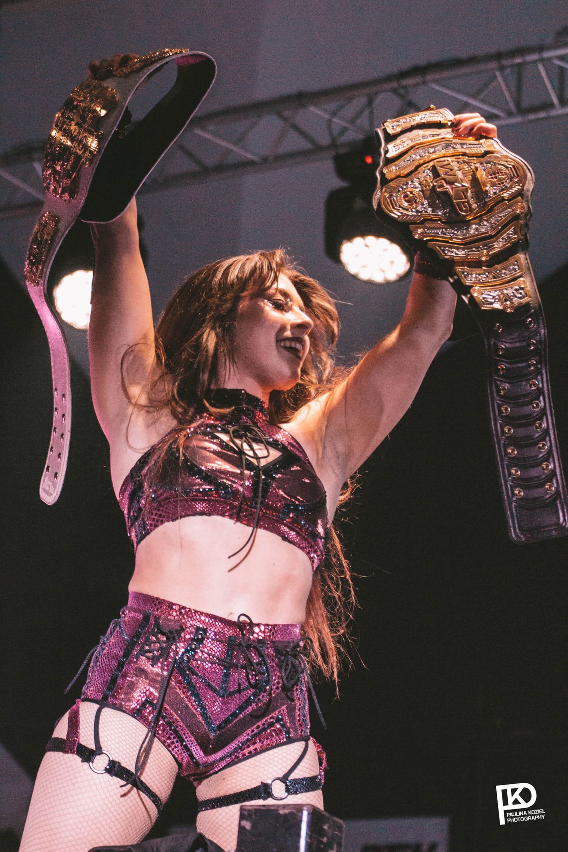 Piękna, silna i zwycięska. Ela Kardaś z Czarnego Dunajca podbija świat wrestlingu! Diana Strong, Ela Kardaś, Podhale, czarne Dunajec, wrestling, walka, mistrzostwo, pas