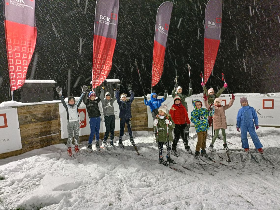 Pierwszy trening biegaczy narciarskich KS Chochołów na śniegu
