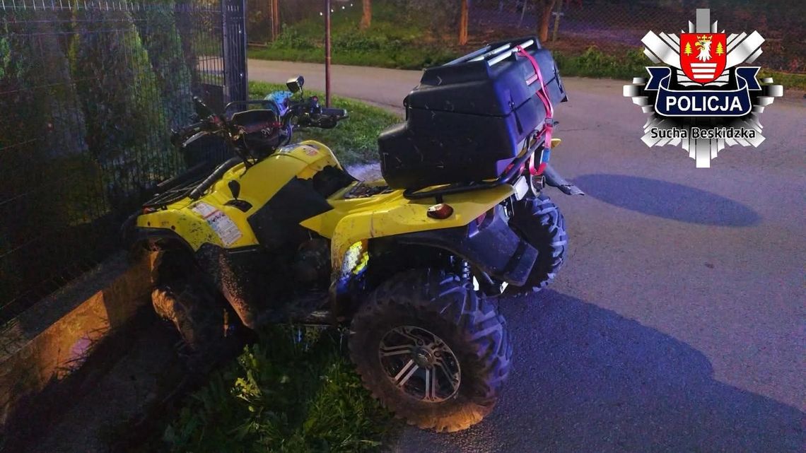 wypadek na quadzie w Stryszawie, Stryszawa, powiat Suski, na sygnale, akcja ratunkowa, akcja ratownicza, Sucha Beskidzka