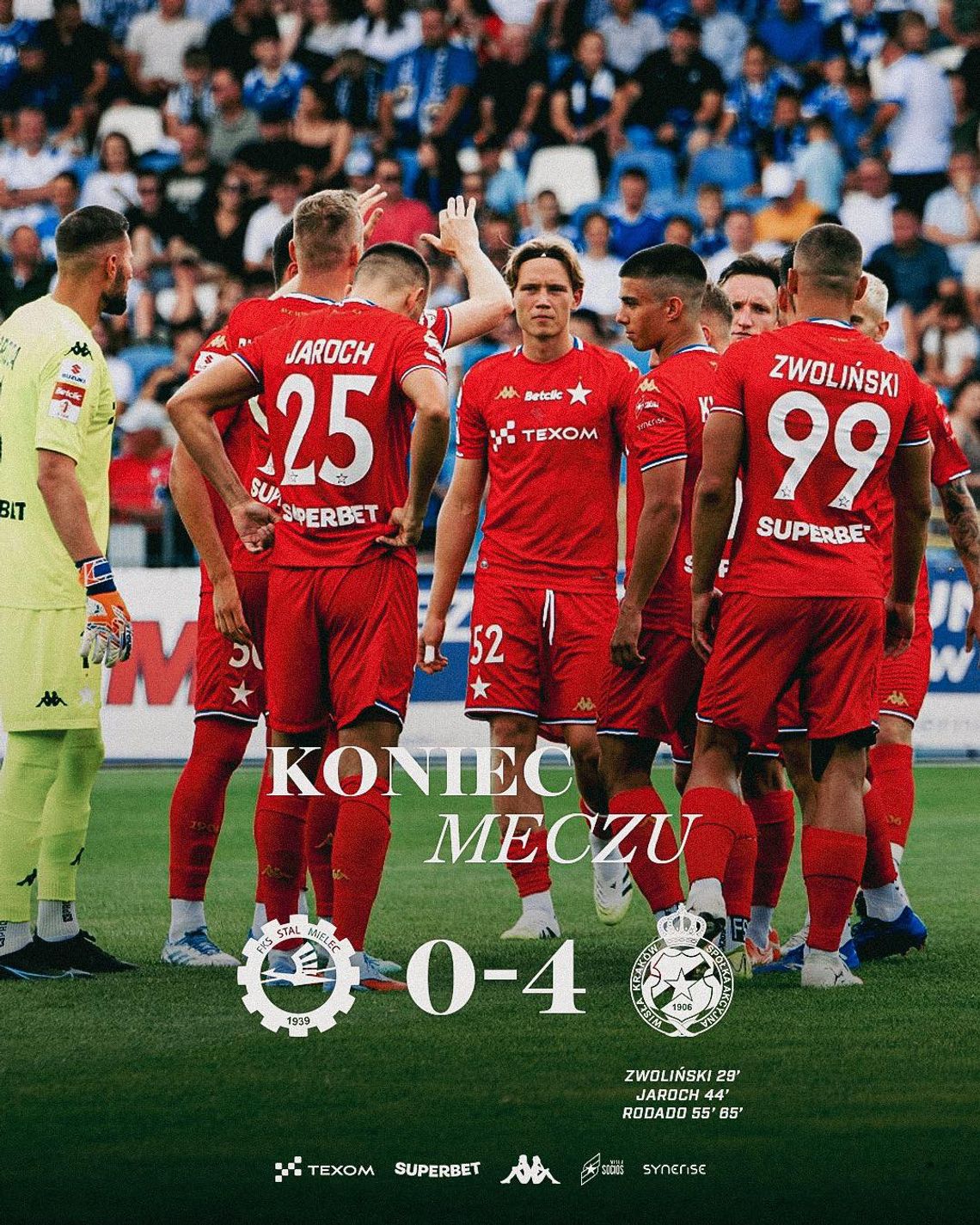 Piorunujące otwarcie sezonu! Wisła Kraków rozgromiła Stal Mielec aż 4:0