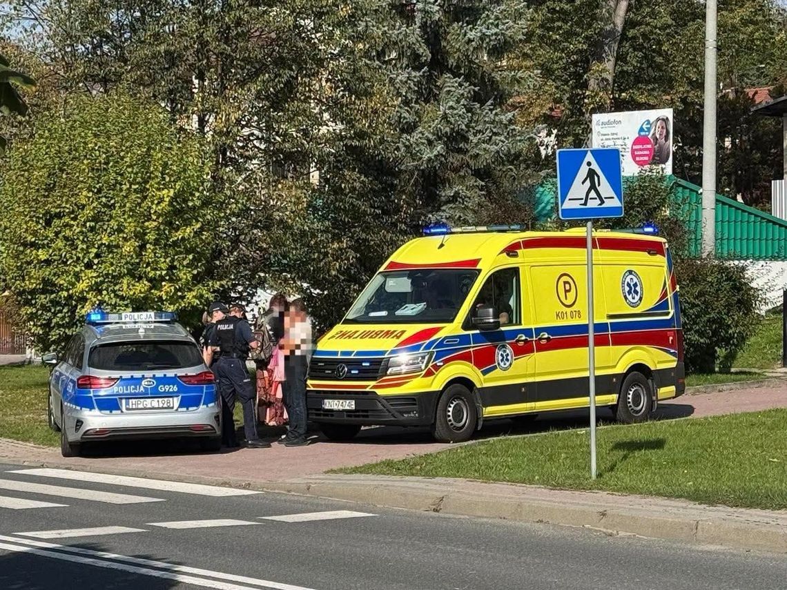 Potrącenie na przejściu dla pieszych w Rabce-Zdroju Potrącenie na przejściu dla pieszych w Rabce-Zdroju